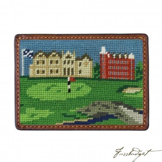 St Andrews Scene Needlepoint Card Wallet