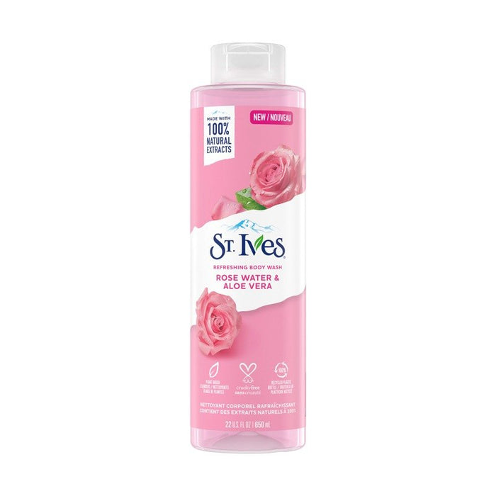 St. Ives Rose Water and Aloe Vera Refreshing Body Wash 650ml