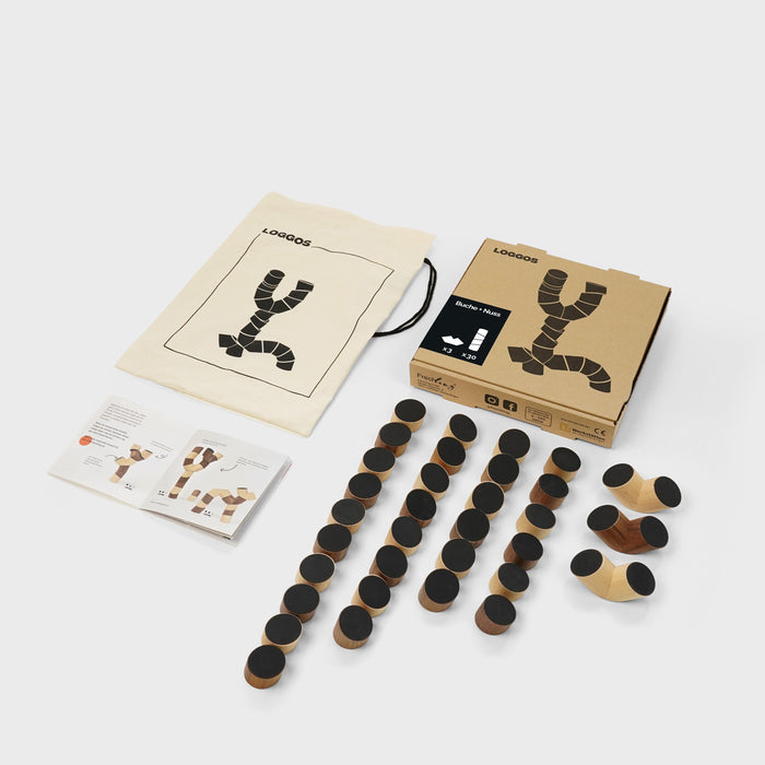 Board game components including pieces, cards, and a box on a white background