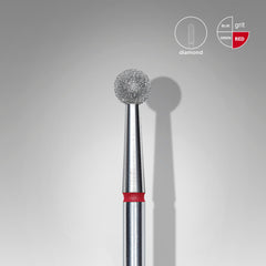 Staleks Diamond Nail Drill Bit Ball Red EXPERT Head Diameter, 4 Mm