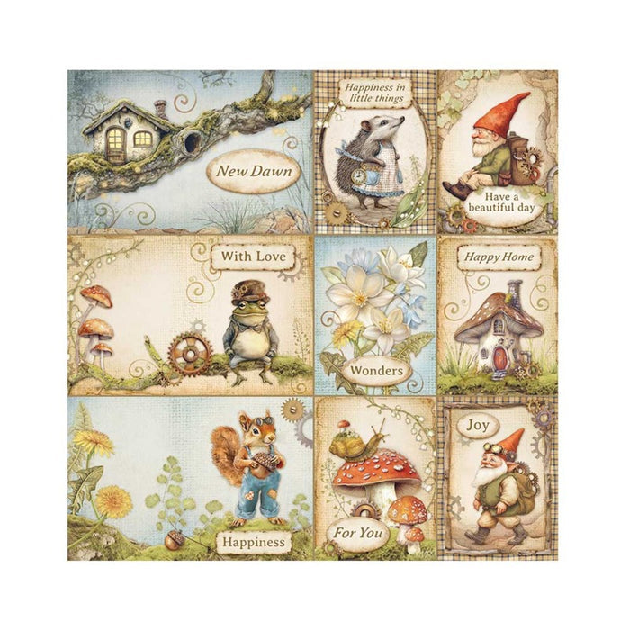 Stamperia - 12"X12" - Fabric Sheets - Hidden Grove. This package includes 4 12x12 fabric sheets. Available at Embellish Away located in Bowmanville Ontario Canada.