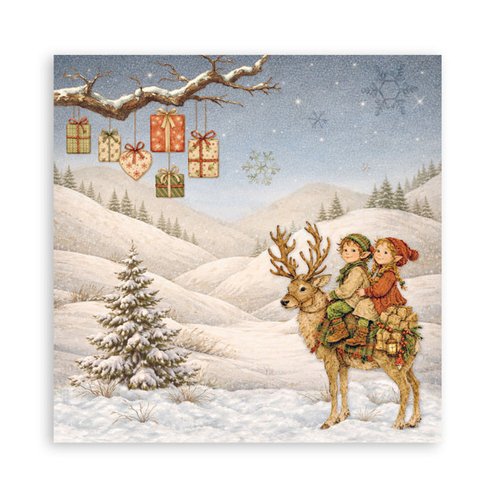 Stamperia - 12X12 Maxi Paper Pad - Silent Night. Includes 22 sheets Single-Sided. Available at Embellish Away located in Bowmanville Ontario Canada.