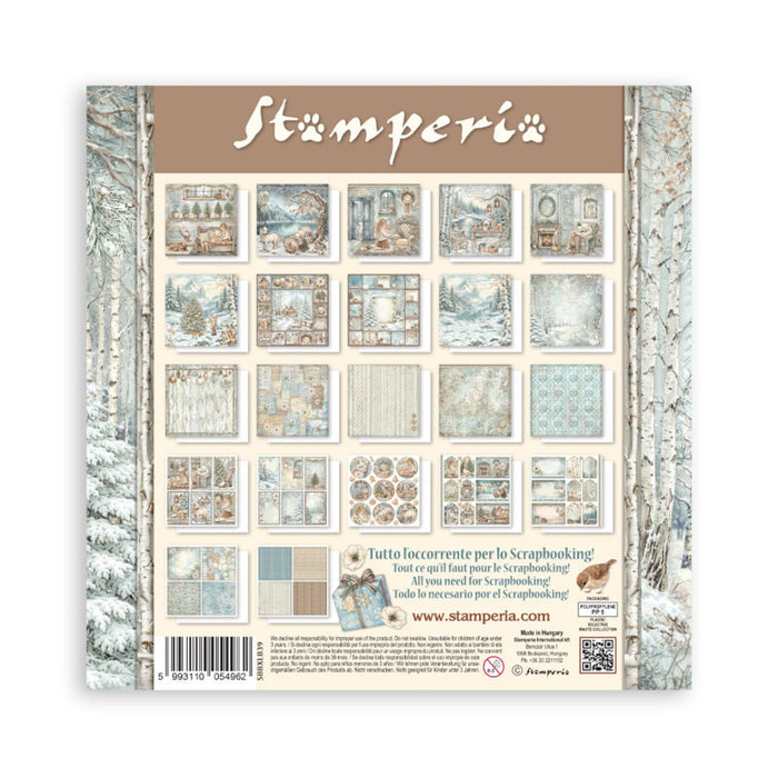 Stamperia - 12X12 Maxi Paper Pad - White Christmas. Includes 22 sheets Single-Sided. Available at Embellish Away located in Bowmanville Ontario Canada.