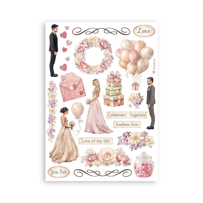 Stamperia - A5 Washi Pad - 8/Pkg - Romance Forever. The Washi album is printed on 8 sheets of translucent Washi paper, which is easy to cut. It works best on light surfaces. Available at Embellish Away located in Bowmanville Ontario Canada.