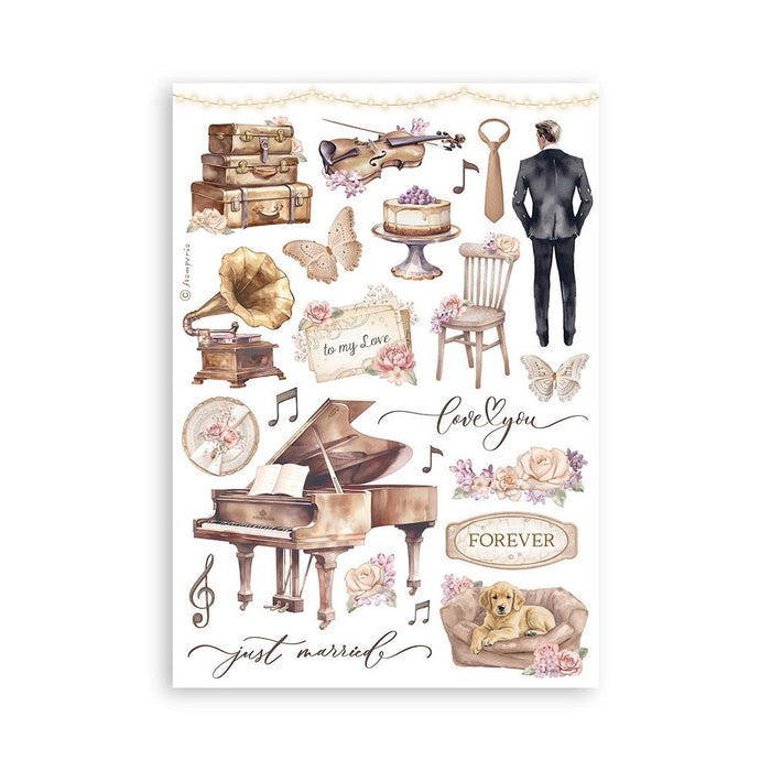 Stamperia - A5 Washi Pad - 8/Pkg - Romance Forever. The Washi album is printed on 8 sheets of translucent Washi paper, which is easy to cut. It works best on light surfaces. Available at Embellish Away located in Bowmanville Ontario Canada.