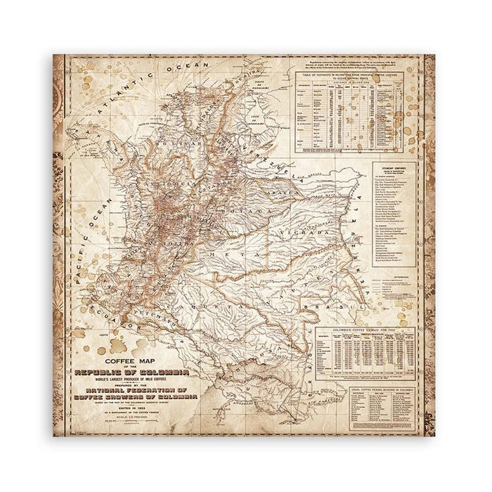 Stamperia - Backgrounds Double-Sided Paper Pad 8"X8" - 10/Pkg - Coffee And Chocolate. All you need for scrapbooking! This package contains ten 8x8 inch sheets of double-sided paper, each in different designs. Acid free. Available at Embellish Away located in Bowmanville Ontario Canada.