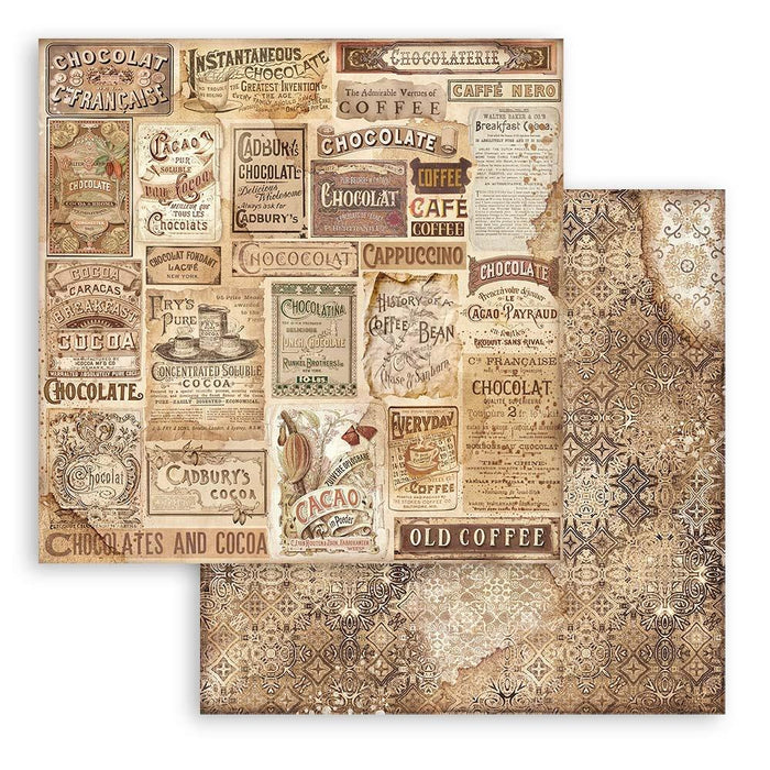 Stamperia - Backgrounds Double-Sided Paper Pad 8"X8" - 10/Pkg - Coffee And Chocolate. All you need for scrapbooking! This package contains ten 8x8 inch sheets of double-sided paper, each in different designs. Acid free. Available at Embellish Away located in Bowmanville Ontario Canada.