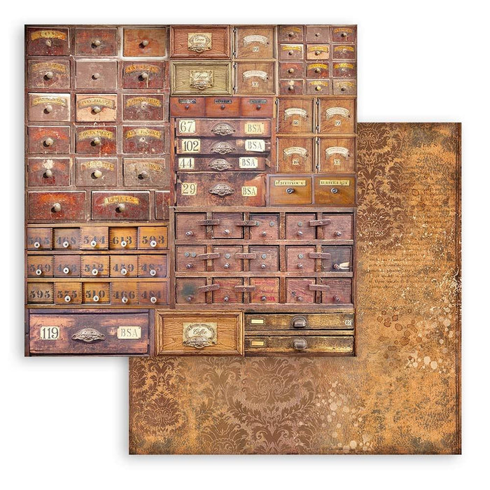Stamperia - Backgrounds Double-Sided Paper Pad 8X8 - Coffee And Chocolate