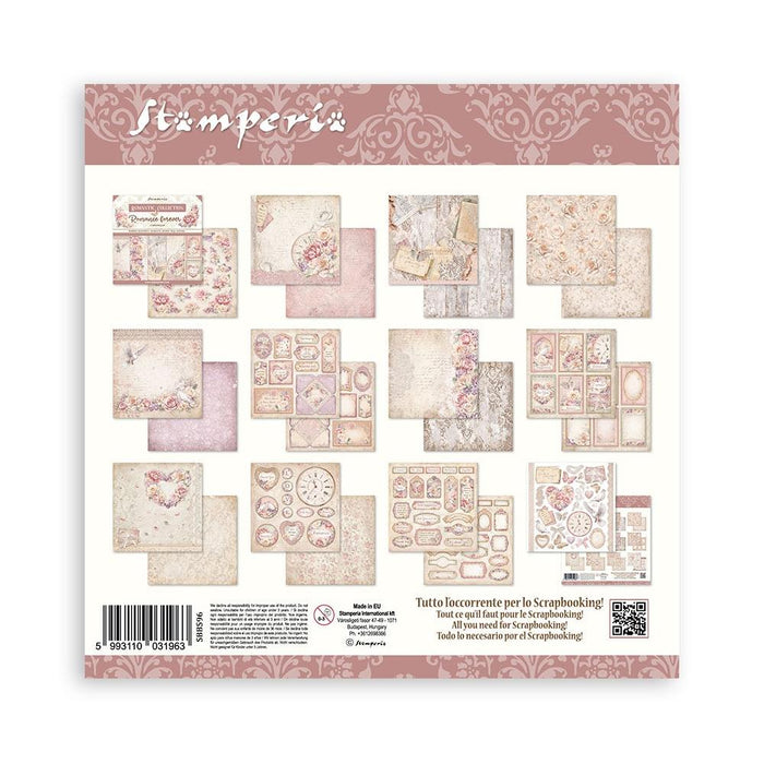 Stamperia - Double-Sided Paper Pad 8"X8" - 10/Pkg - Romance Forever. All you need for scrapbooking! This package contains 10 sheets of 8x8 double-sided cardstock. Available in a variety of designs, each sold separately. Acid Free. Available at Embellish Away located in Bowmanville Ontario Canada.
