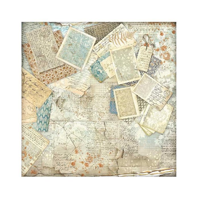 Stamperia - Polyester Fabric 12"X12" - 4/Pkg - Alterego. Available at Embellish Away located in Bowmanville Ontario Canada.