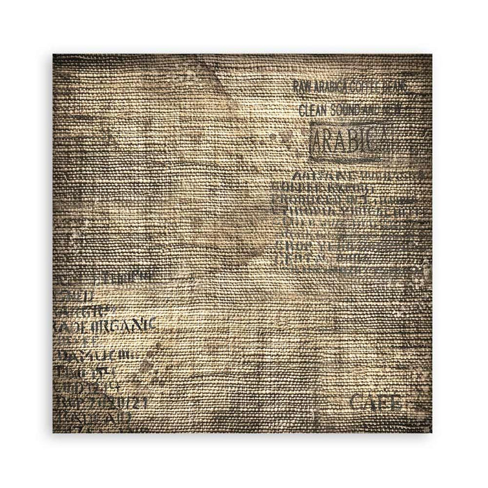 Stamperia - Polyester Fabric 12"X12" - 4/Pkg - Coffee And Chocolate. This fabric can be sewn by hand or machine, or use with craft glue. It can be washed by hand in cold water. Ready to use on greeting cards, mixed media, altered art and more. Available at Embellish Away located in Bowmanville Ontario Canada.