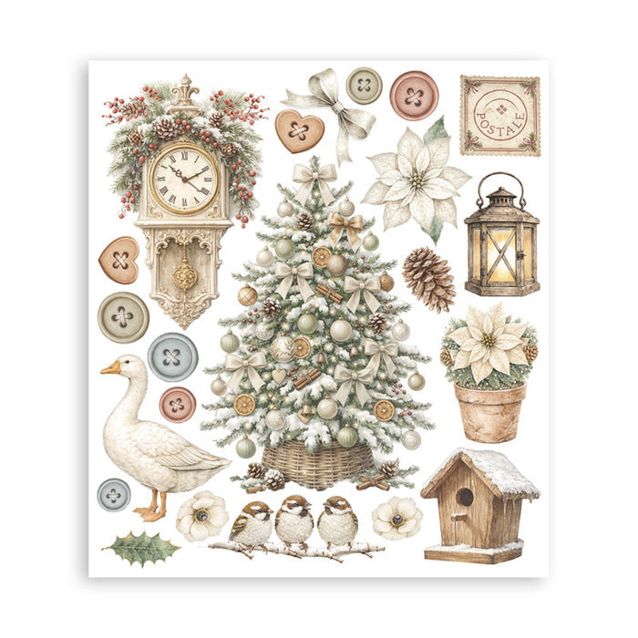 Stamperia - Rub-on Selection - White Christmas. Available at Embellish Away located in Bowmanville Ontario Canada.
