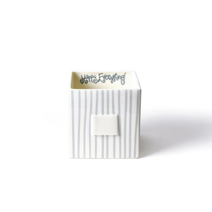 Stone Mini Stripe Medium Nesting Cube by Happy Everything!