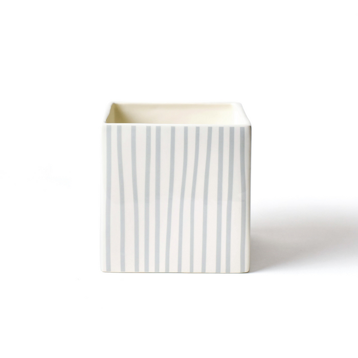 Stone Mini Stripe Medium Nesting Cube by Happy Everything!