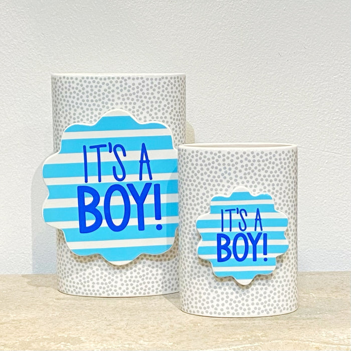 Stone Small Dot Mini Oval Vase by Happy Everything!