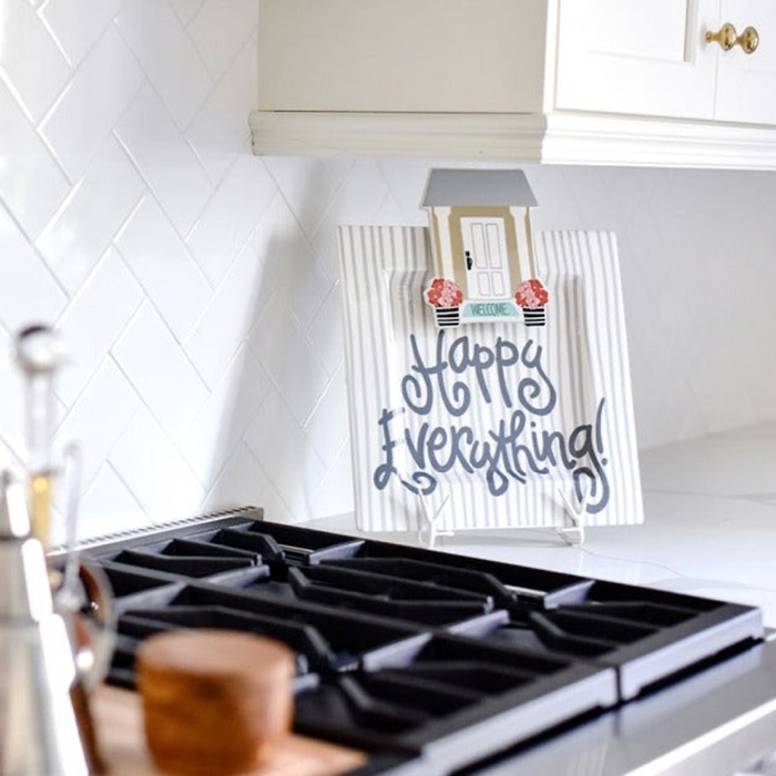 Stone Stripe Square Big Entertaining Platter by Happy Everything!
