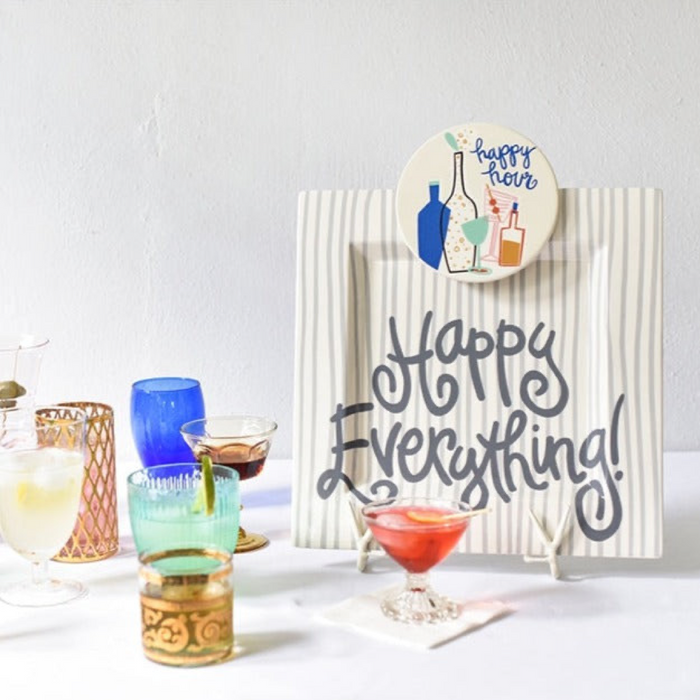 Stone Stripe Square Big Entertaining Platter by Happy Everything!