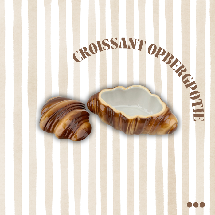 Storage jar - Croissant Jar - Brown - 16,5x10x7,5cm