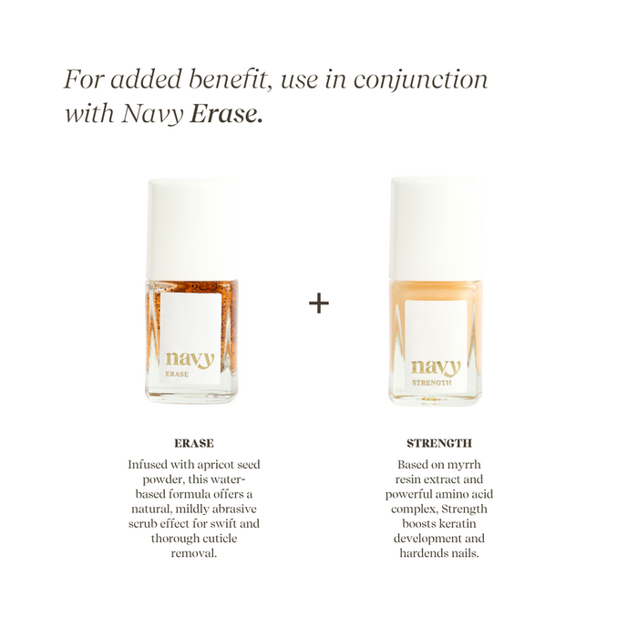 2 bottles showing how to use both Strength and Erase together for added benefit