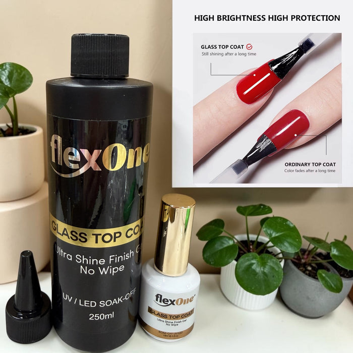 Super Shinny Glass Top Coat - Strong Top Coat - FlexOne