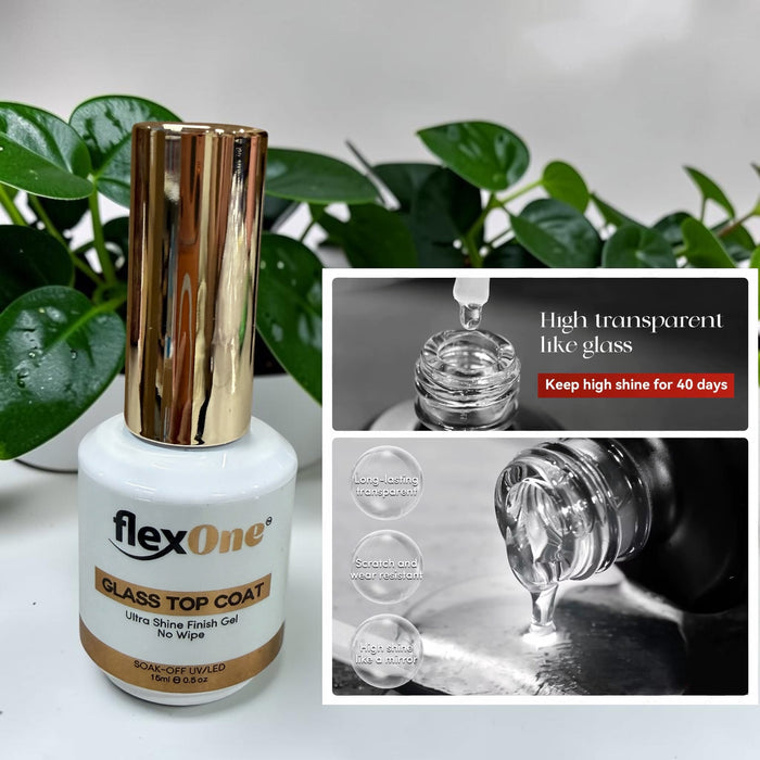 Super Shinny Glass Top Coat - Strong Top Coat - FlexOne