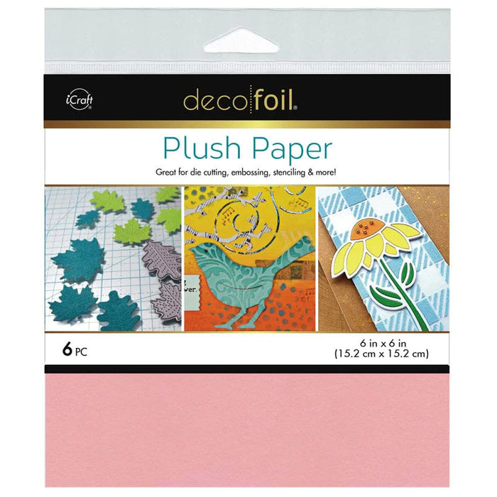 Therm-O Web - Deco Foil Plush Papers - 6" x 6" - Pink Carnation (6 Sheets). Available at Embellish Away located in  Bowmanville Ontario Canada.