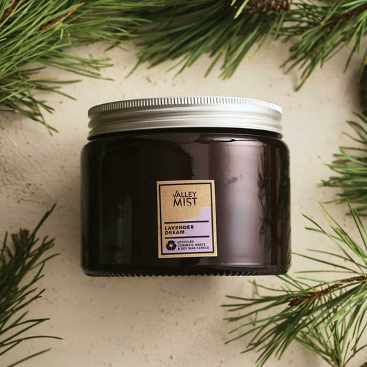 Lavender Essential Oil 3 Wick Natural Soy Wax Candle