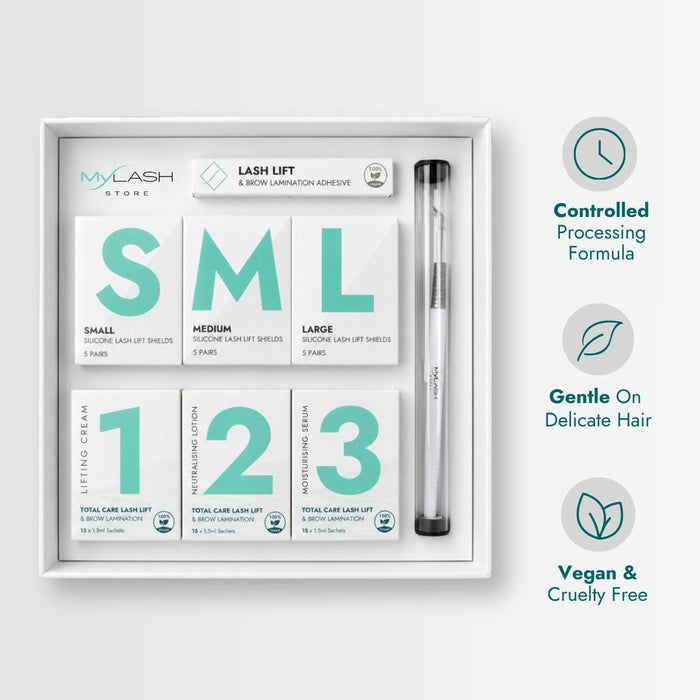 Total Care Lash Lift & Brow Lamination Kit Contents