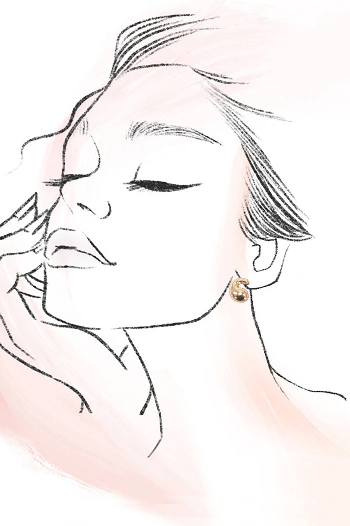 TRIO HUGGIE PEARL GOLD HOOP EARRINGS | Gold