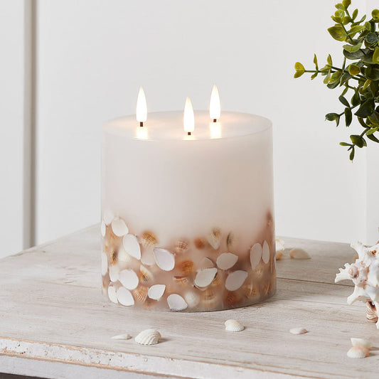 TruGlow® LED Shell 3 Wick Candle With Remote Control