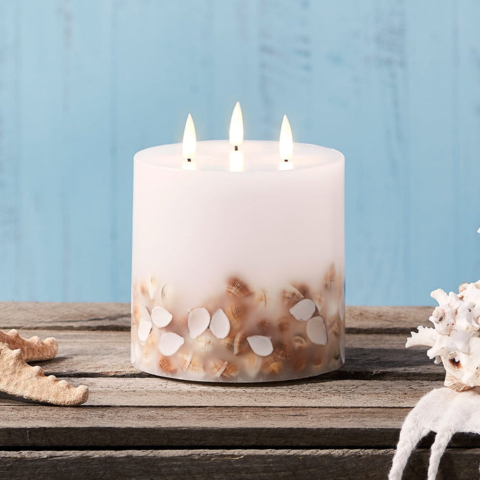 TruGlow® LED Shell 3 Wick Candle With Remote Control
