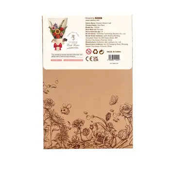 TW042 Red Rose Robotime Rowood Diyd Wooden Flower 3D Puzzles