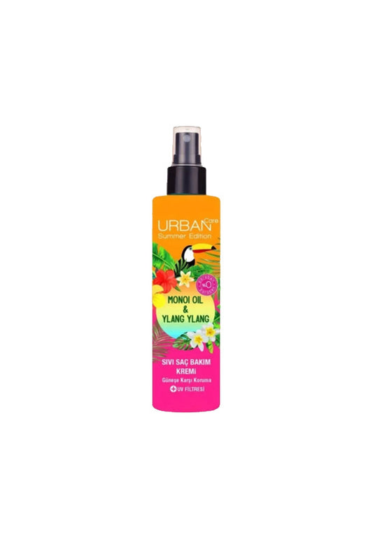Urban Care Summer Edition Monoi Oil & Ylang Ylang Sunscreen Liquid Hair Care Cream Vegan 200ml - Aegean Vibe