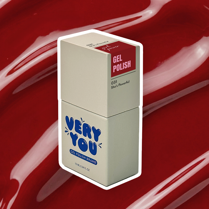 Very You Lakier Hybrydowy She’s Powerful 031 | Głęboki Czerwony | 10ml | HEMA Free