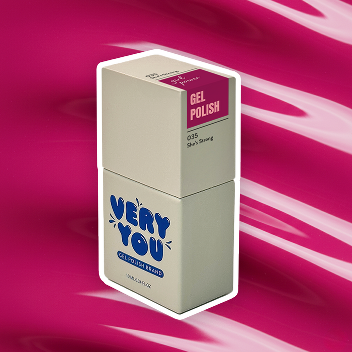 Very You Lakier Hybrydowy She’s Strong 035 | Fuksjowy Róż  | 10ml | HEMA Free