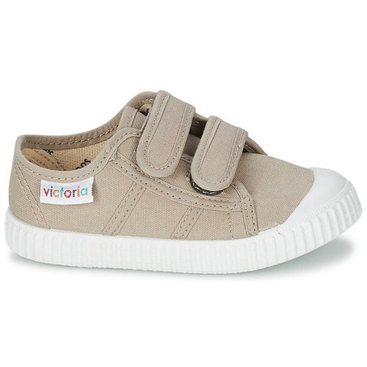 Victoria Beige Double Velcro Shoe