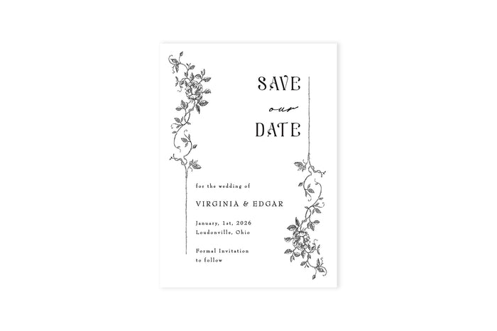 Victorian Rose Save The Date