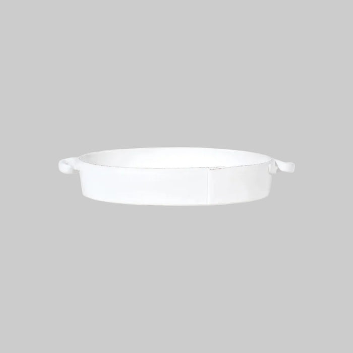 Vietri - Lastra Handled Oval Baker - White - Findlay Rowe Designs