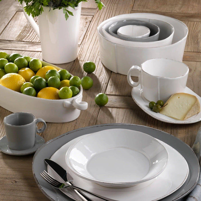 Vietri - Lastra Handled Oval Baker - White - Findlay Rowe Designs