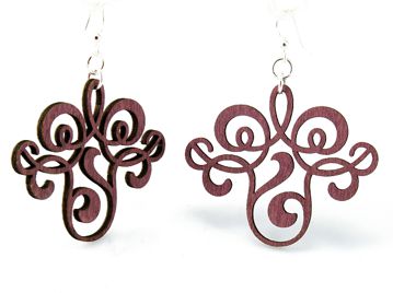 Vintage filigree earrings with antique cut work, eco-friendly jewelry made in USA