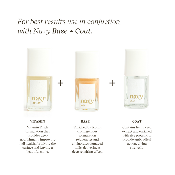 Vitamin + Base + Coat for best results