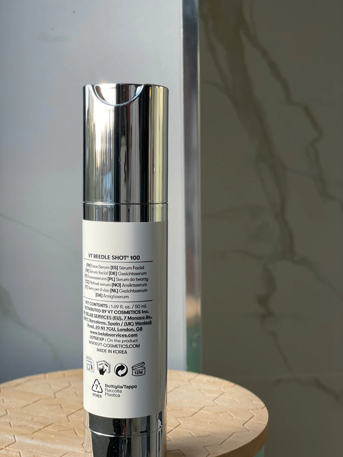 VT COSMETICS CICA Reedle Shot 100, Spicule Microneedling Serum for Pore Care & Exfoliation 50ml Face K