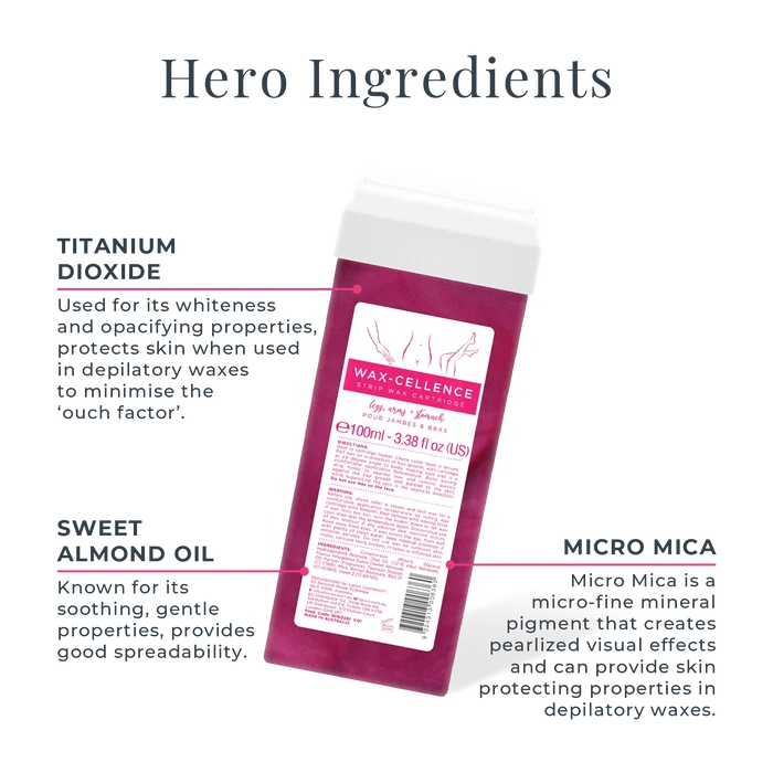 Wax-cellence Strip Wax Cartridge Key Ingredients