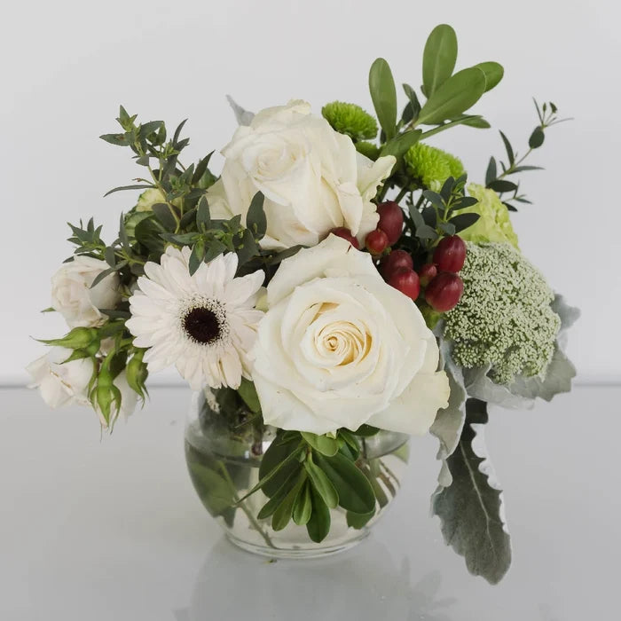 Enchanted White Event Decorative Flower Arrangement Close Up - Image
