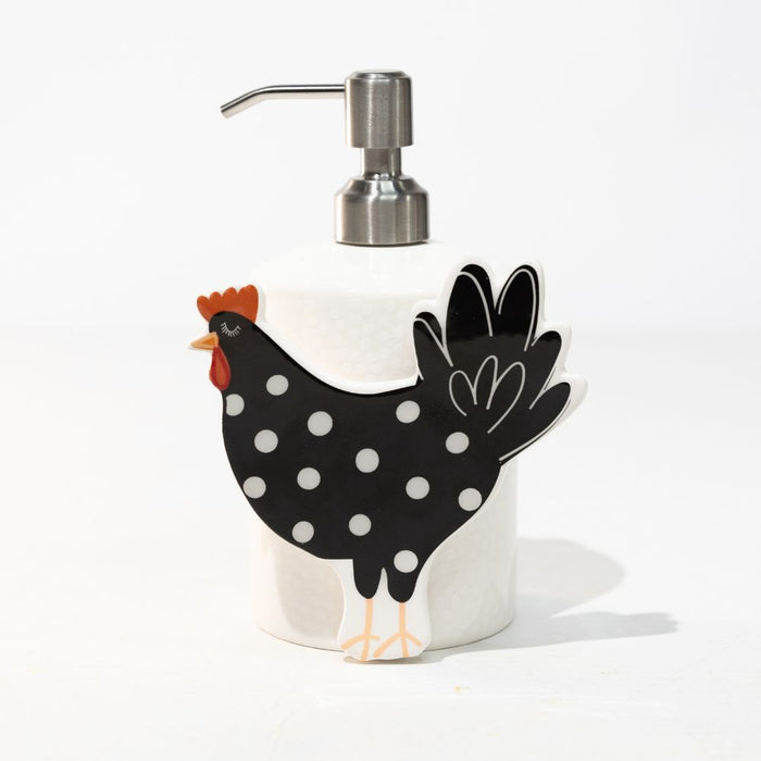 White Small Dot Cylinder Soap Pump by Happy Everything!