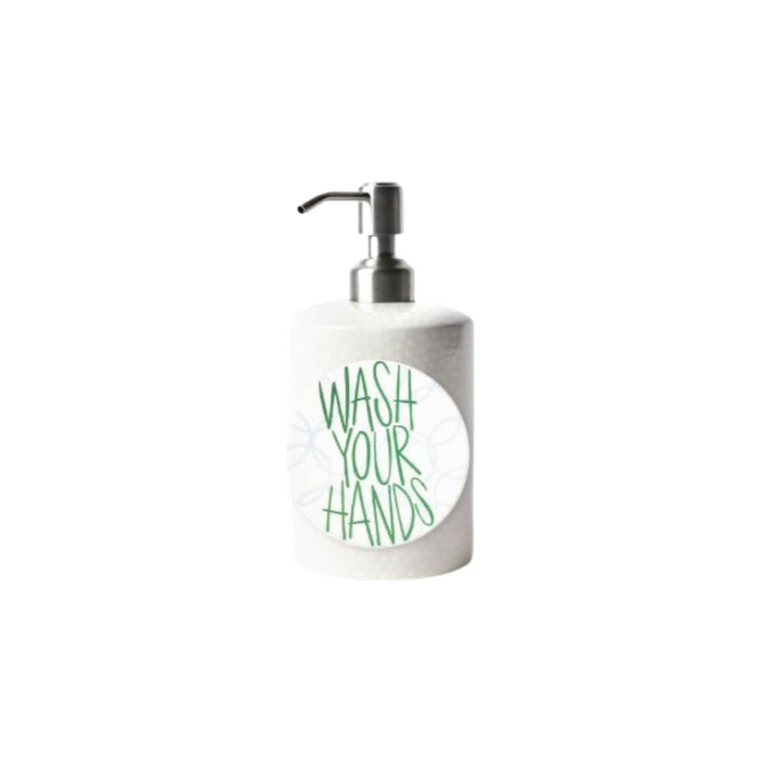 White Small Dot Cylinder Soap Pump by Happy Everything!