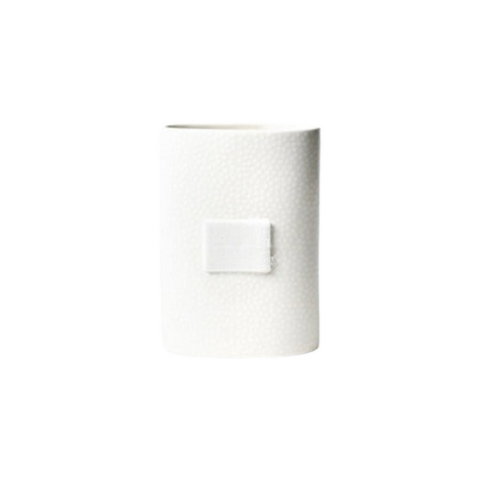 White Small Dot Mini Oval Vase by Happy Everything!