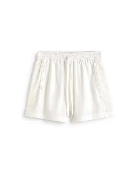 White Vainica Geranio Shorts