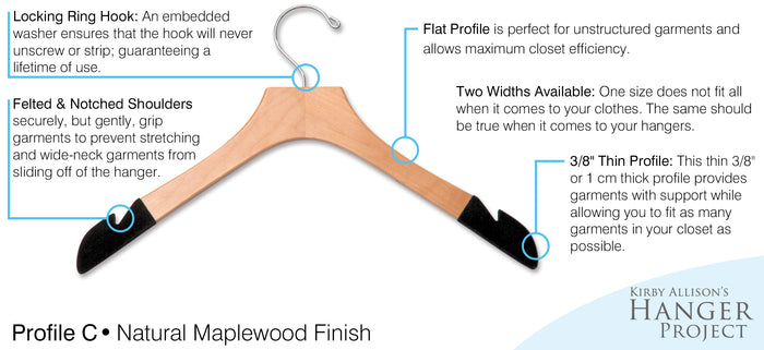 Women's Skinny Shirt Hangers (Set of 5)