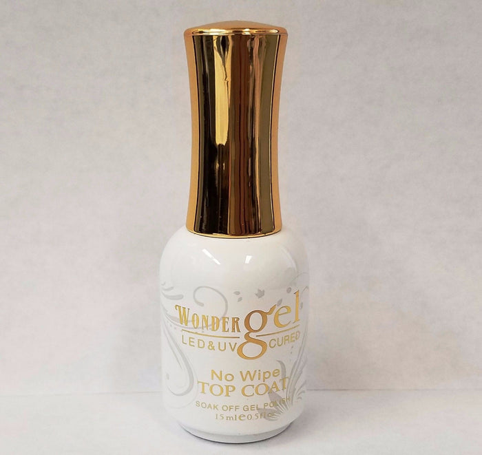 Wonder Gel - UV/LED Soak off Gel (No-Wipe) TOP COAT  - 0.5oz/15mL